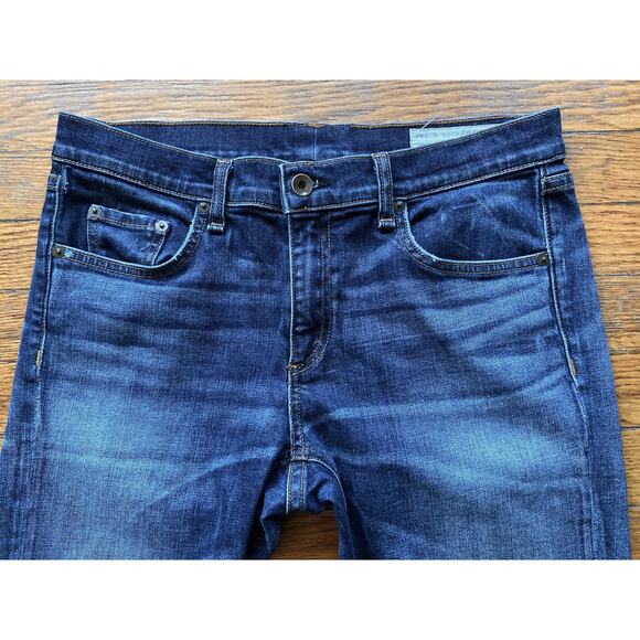 RAG & BONE ‘Jean’ Distressed Cropped Fringe Jeans Women sz 30 - Picture 3 of 14